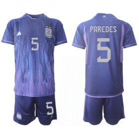 Nogometni Dresovi Argentina Leandro Paredes 5 Dječji Gostujući Svjetsko Prvenstvo 2022 Kratkih Rukava